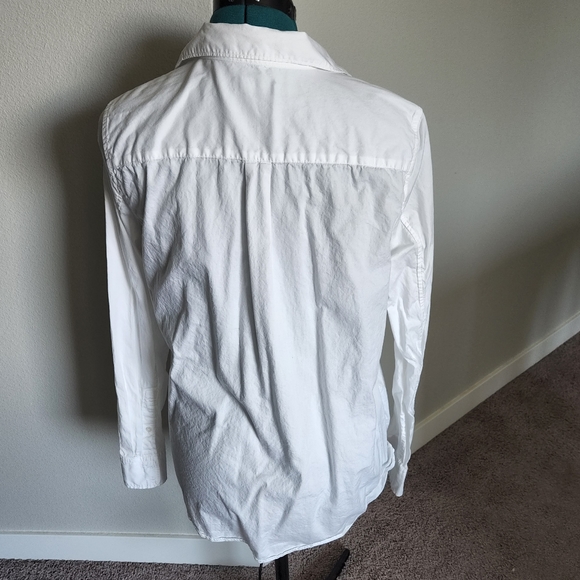 Mama Classic Cotton Button-Down Blouse White XL - Picture 3 of 3